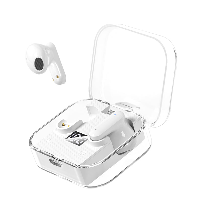 KALIO LY18 Half In-Ear Wireless Bluetooth Headset Noise Reduction Hi-Fi Headphones Lightweight TWS Earbuds with Transparent Charging Case KALIO LY18 Half In-Ear Wireless Bluetooth Headset Noise Reduction Hi-Fi Headphones Lightweight TWS Earbuds with Transparent Charging Case